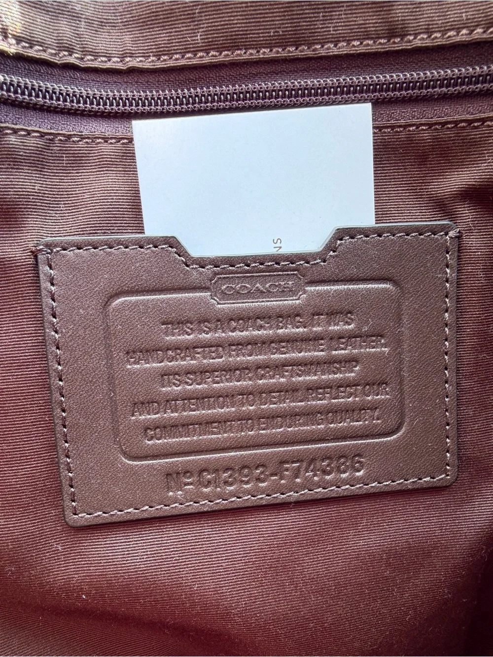 Coach Gramercy Mahogany Brown Leather Map Messenger Bag, Style F74386